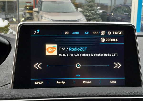 Peugeot 5008 cena 89000 przebieg: 170000, rok produkcji 2018 z Rajgród małe 137